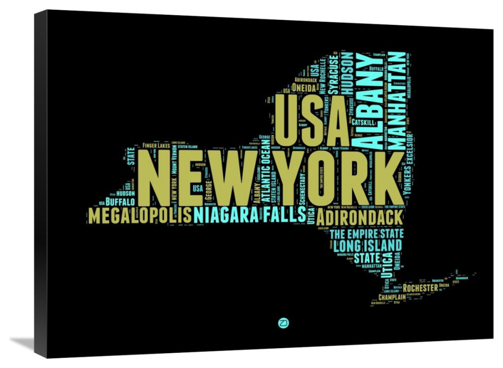 "New York Word Cloud 1" Fine Art Print