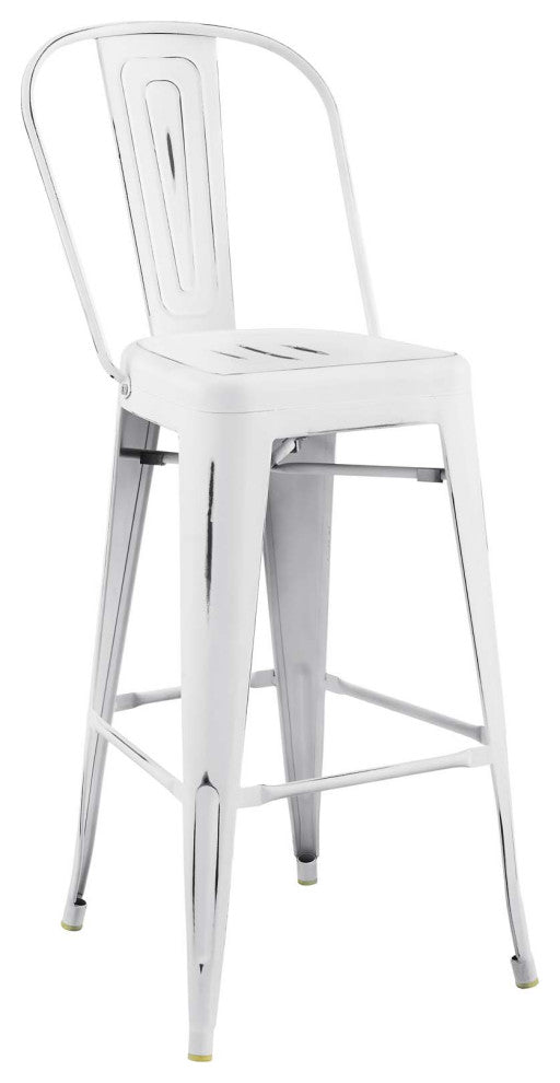 White Promenade Bar Side Stool