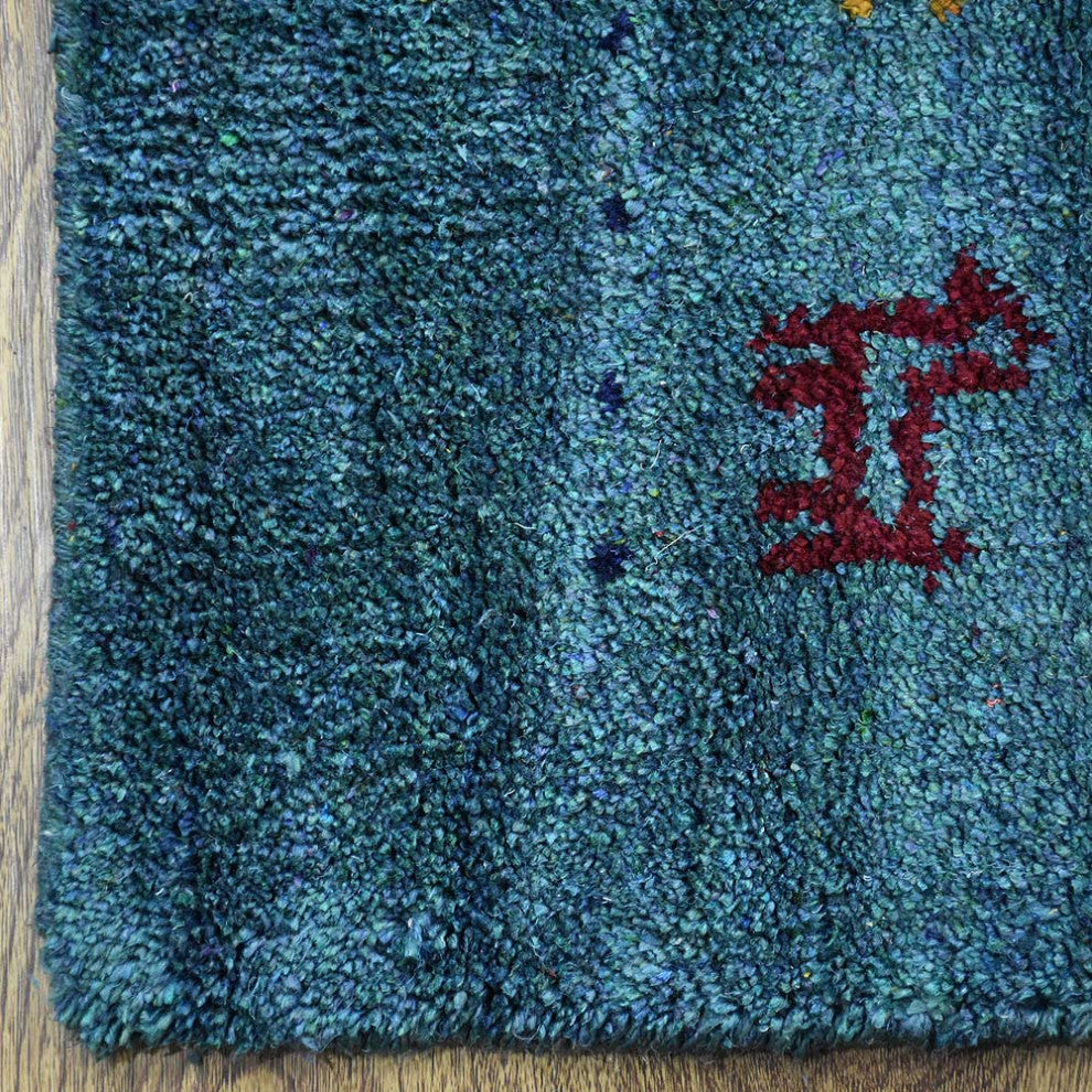 HAND KNOTTED LOOM SILK ECO-FRIENDLY RUGS-5'x8',Rectangle,Light Blue,Contemporary