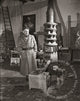 Richard Ham "Picasso in Paris Studio, Picasso With Dog", Photograph