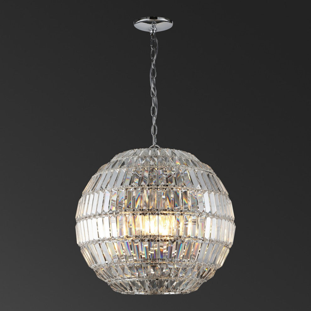Safavieh Couture Demarco Small Crystal Chandelier Chrome