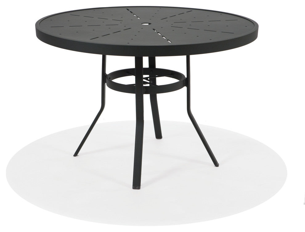 Aurora 42" Round Dining Stamped Top/Base, With Hole, Bronze