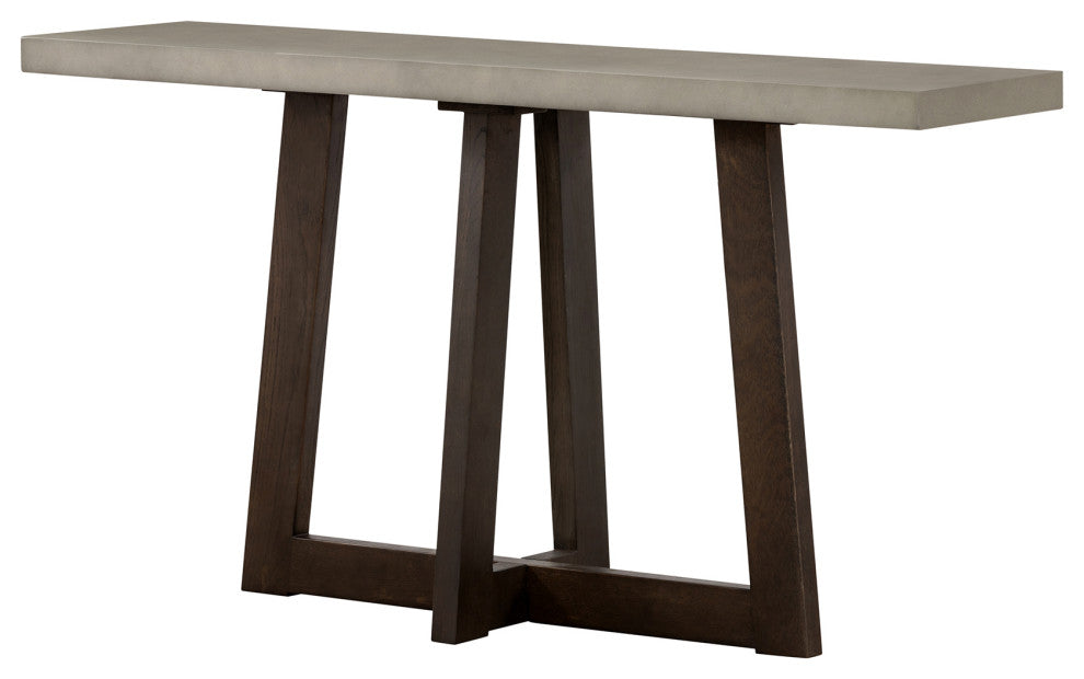 Elodie Gray Concrete and Dark Gray Oak Rectangle Console Table
