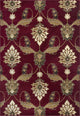 HomeRoots Red Machine Woven Traditional Octagon Indoor Area Rug