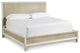 Summer Hill Woven Accent Wood King Panel Bed in White