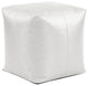 Pouf Square Ottoman With Cover, Mercury