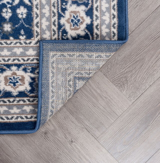 Beauregard Traditional Oriental Navy Rectangle Area Rug, 5'x7'