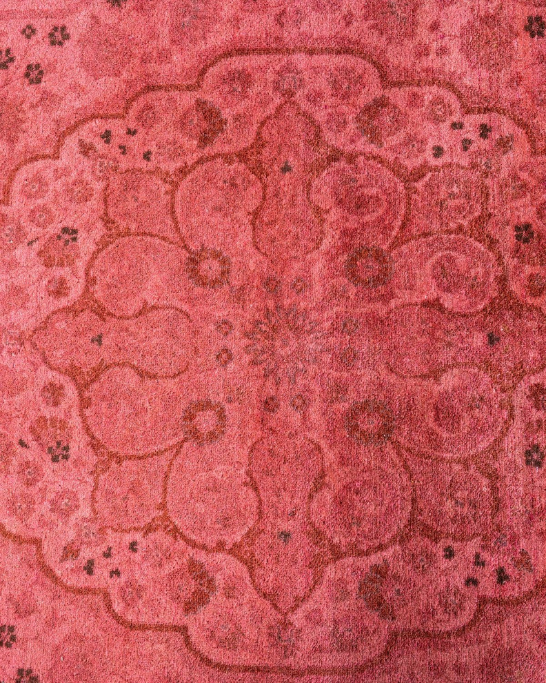 Fine Vibrance One-of-a-Kind Hand-Knotted Area Rug Pink, 4' 8" x 6' 8"