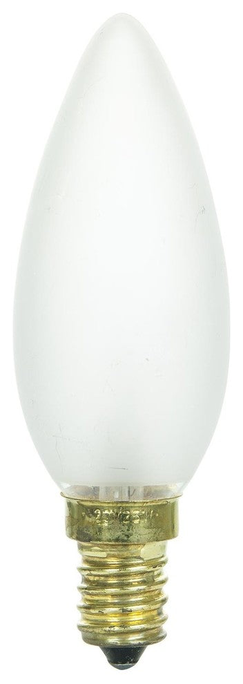 Sunlite 40 Watt Torpedo Tip Chandelier, European Base, Frost