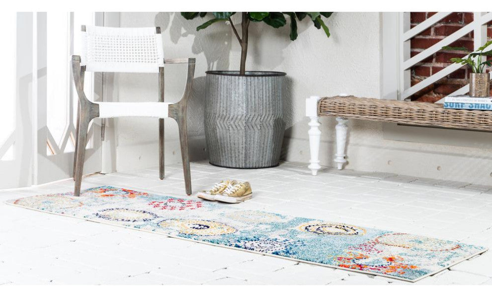 Rug Unique Loom Estrella Beige Runner 2' 7 x 10' 0