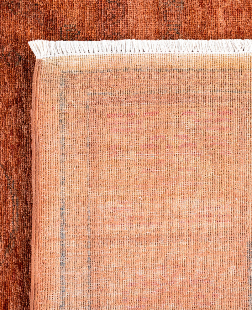 Overdyed One-of-a-Kind Hand-Knotted Area Rug Pink, 6' 2" x 8' 4"