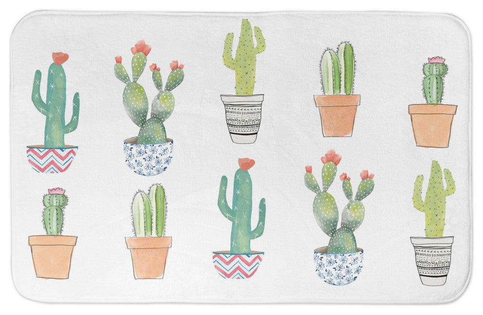 Cacti Buddies 34x21 Bath Mat