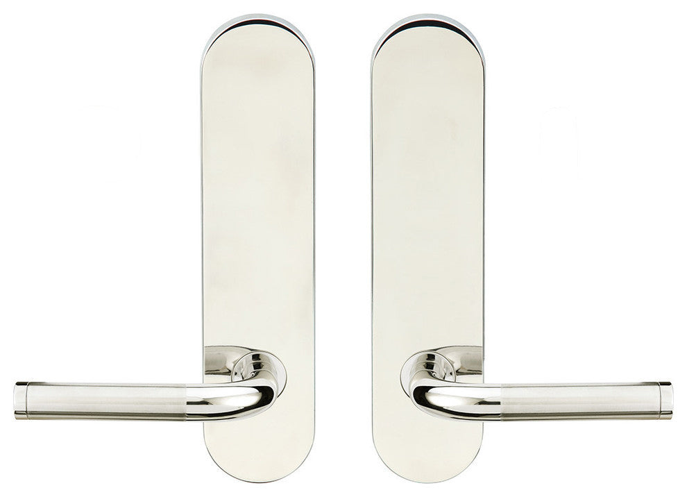 Vienna Lever, Tubular Passage, Polished/Satin Stainless Steel, 2-3/8" Backset