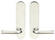 Vienna Lever, Tubular Passage, Polished/Satin Stainless Steel, 2-3/8" Backset