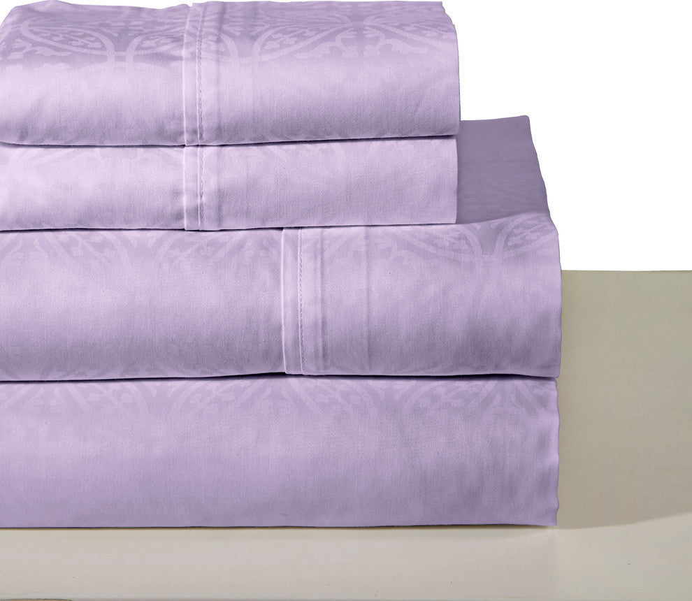 Pointehaven 300TC Printed Sheet Set, Lavender, Full