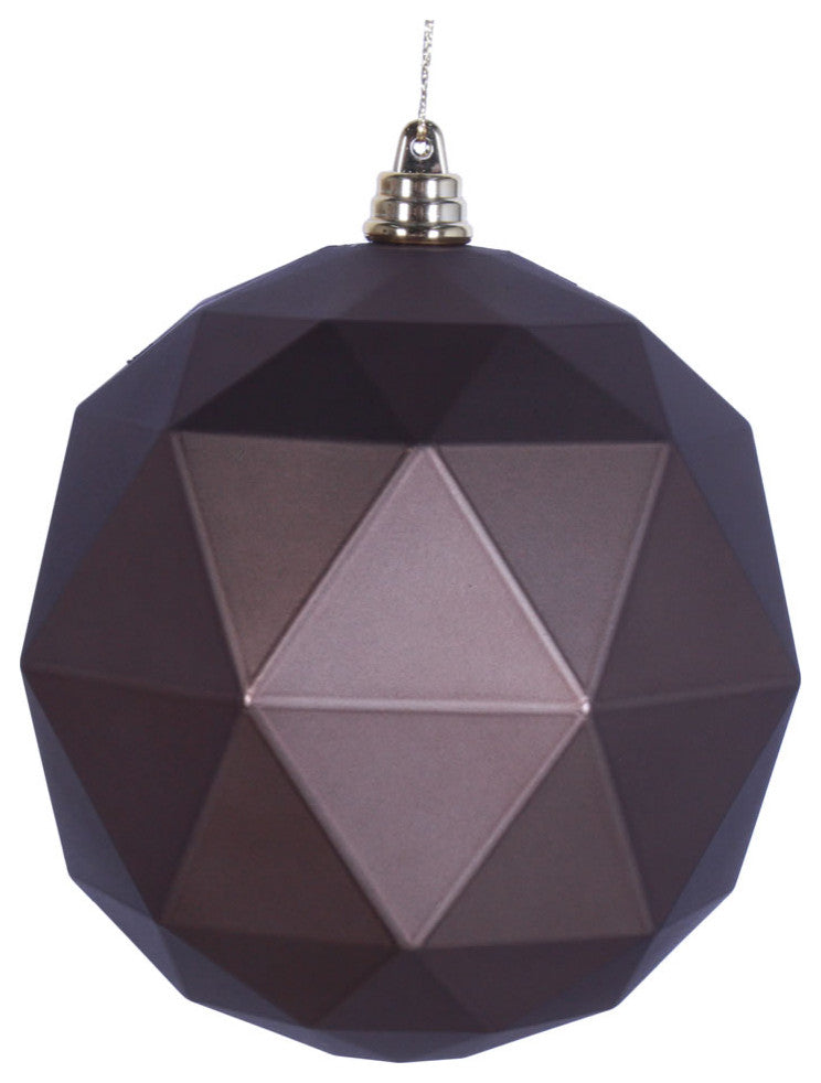 8" Mocha Matte Geometric Ball