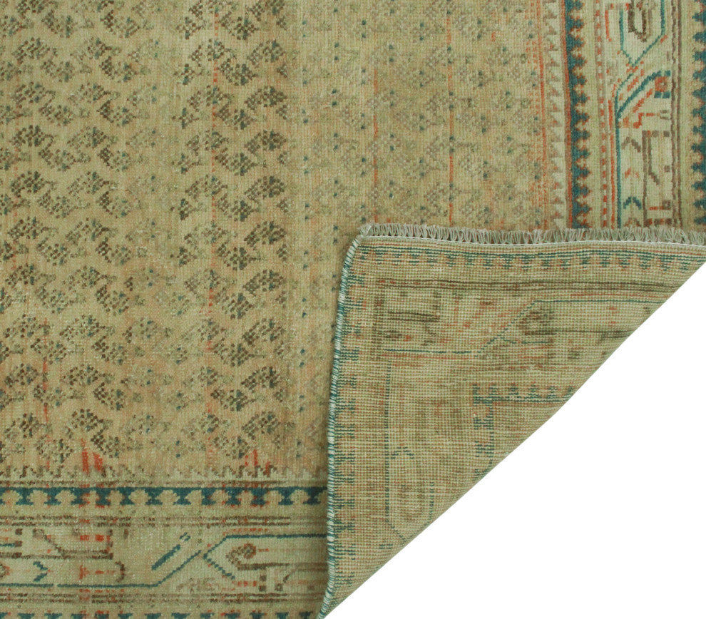 Semi-Antique Blaxton Beige/Ivory Runner, 3'3x9'10