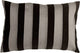 Pillow Decor - Brackendale Stripes Black Rectangular Throw Pillow