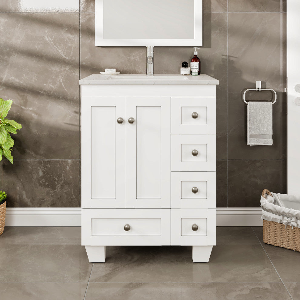Eviva Happy 24" White, Quartz Top