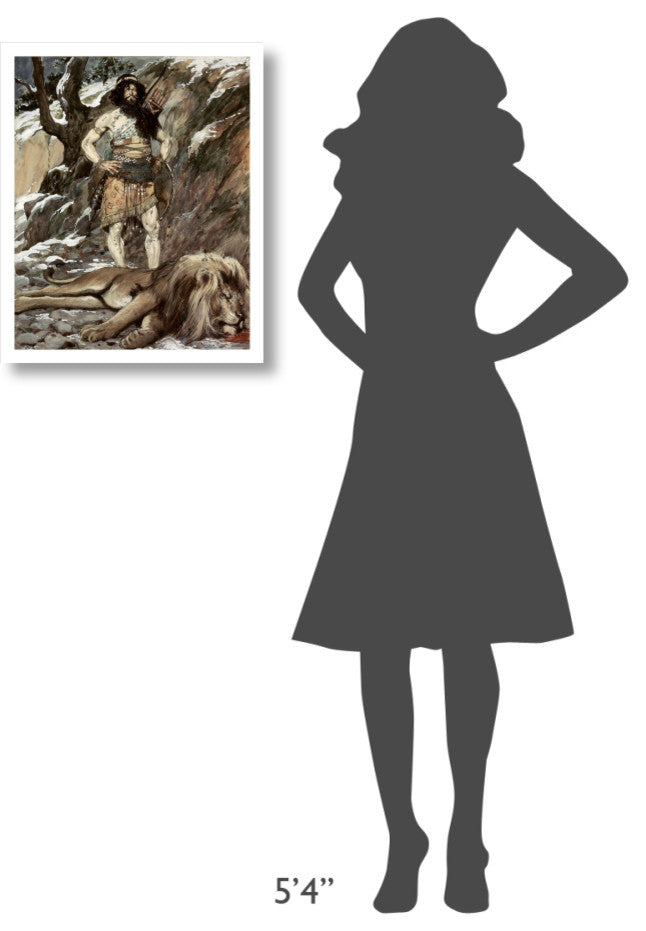 "Benaiah, Who Slew The Lion" Digital Paper Print by James Tissot, 20"x24"