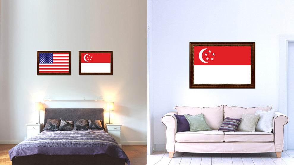 Singapore Country Flag Canvas Print, 21"x30"