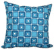 Square Pop, Geometric Print Pillow, Teal, 18"x18"