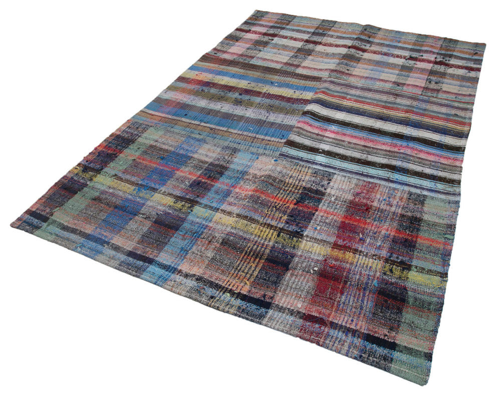 Rug N Carpet - Handmade Turkish 5' 11'' x 8' 11'' Vintage Patchwork Kilim Rug