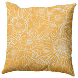 20" x 20" Zentangle Decorative Indoor Pillow, Egg Yolk