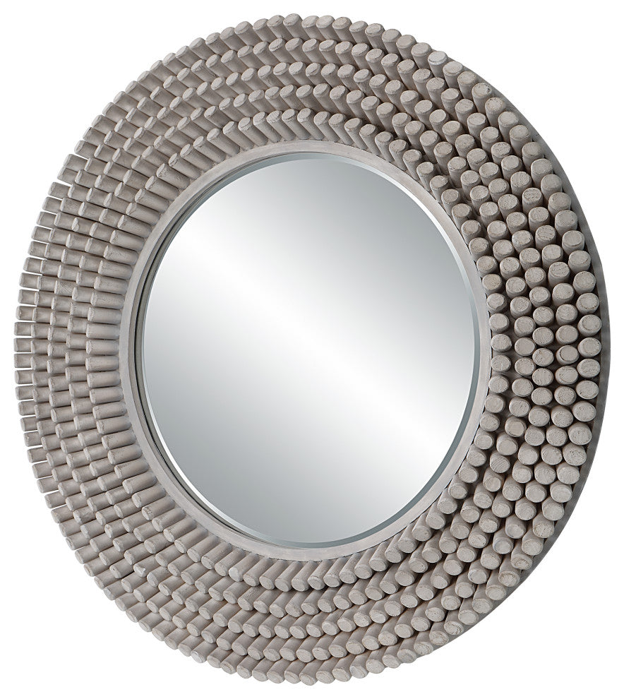 Uttermost PortSide Round Gray Mirror