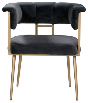 Astrid Grey Velvet Chair - Grey