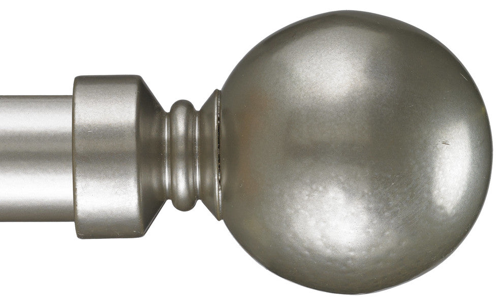 Deco Traverse 1 With Ball 28 Finial, Silver, 72