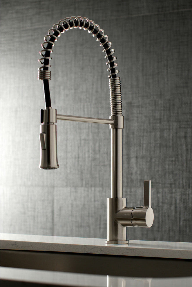 Gourmetier Single-Handle Pre-Rinse Kitchen Faucet, Brushed Nickel