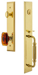 Fifth Avenue 1-Piece Dummy Handleset, F Grip and Baguette Amber Knob, 849251