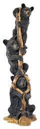 45" Black Bear Cubs Statue Sculpture Figurine