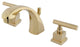 Kingston Brass Widespread Bathroom Faucet With Brass Pop-Up, Polished Brass