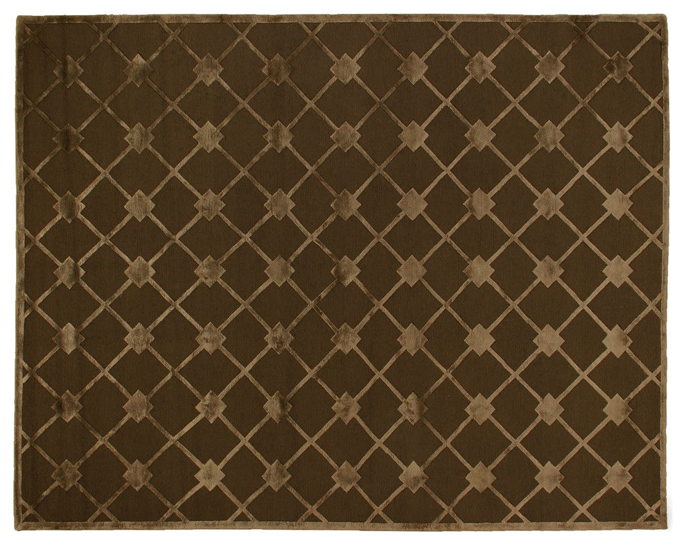 Exquisite Rugs, One-of-a-Kind, Metro Velvet, Khaki, 9''x12''