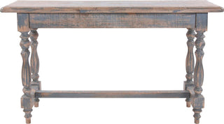 Console Table Howard Elliott Farmhouse Turned Legs Distressed Gray