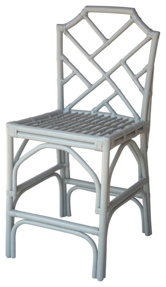 Kara Rattan Counter Stool, Set of 2, Gray
