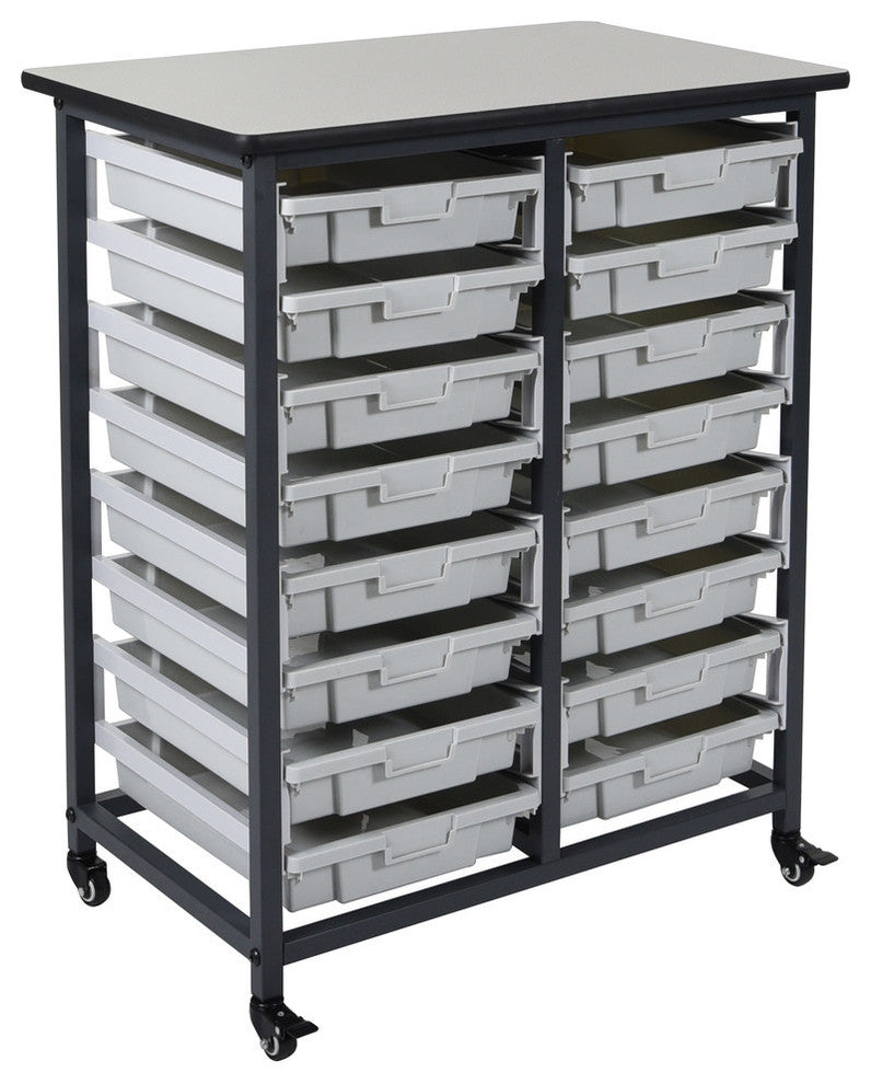 Luxor MBS-DR-16S Mobile Bin System, Double Row