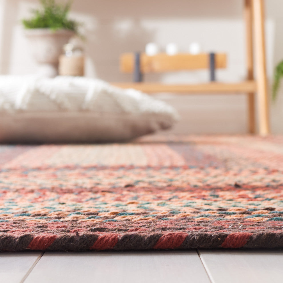 Safavieh Cape Cod Collection BRD651Z Rug, Brown/Rust, 5' X 8'