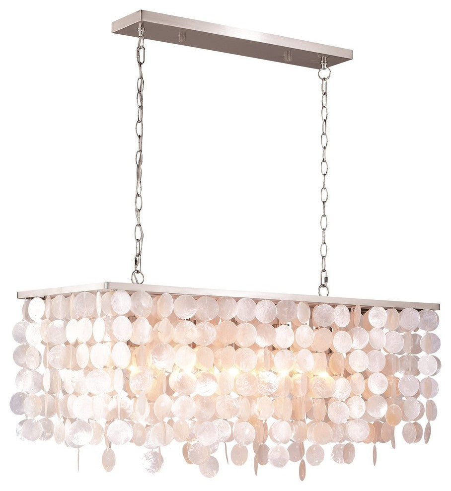 Elsa 5L Linear Chandelier Satin Nickel