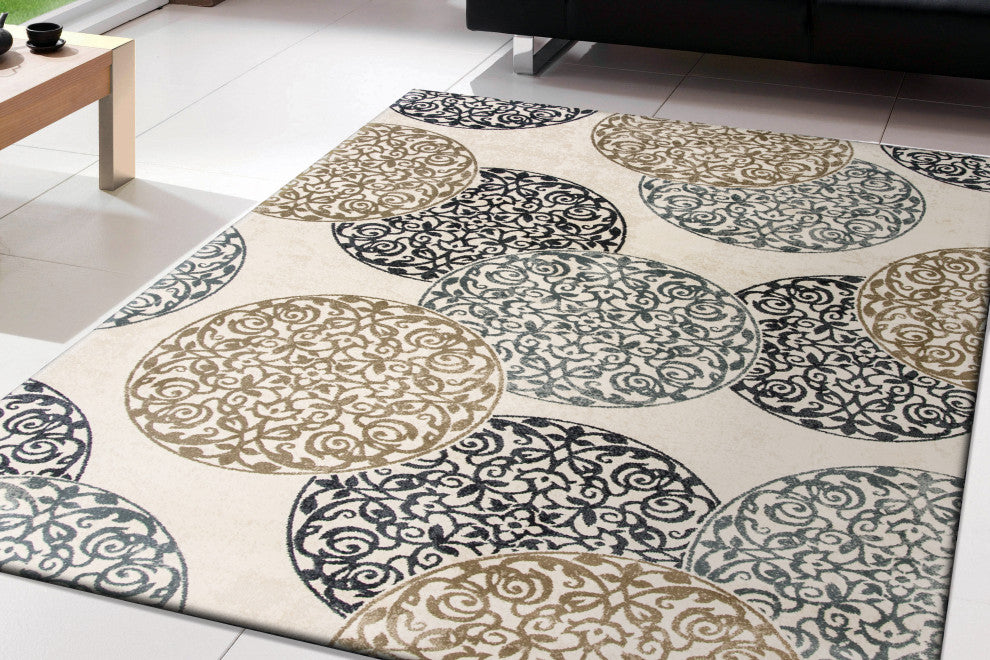 Melody Ivory Rug, 5'3"x7'7"