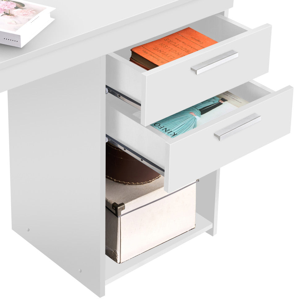 Techni Mobili Home Office Workstation with Storage, White
