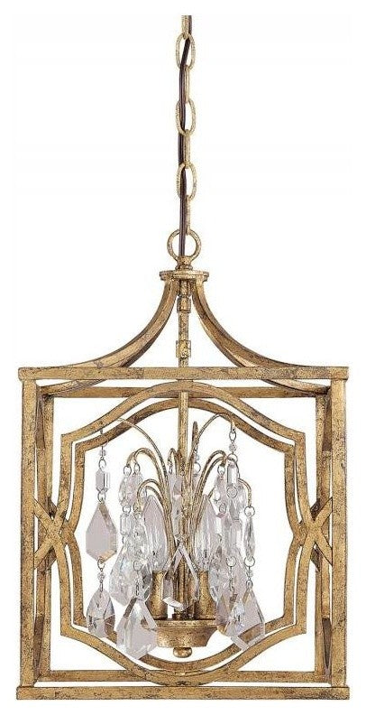 Capital Lighting Blakely 3 Light Foyer, Antique Gold