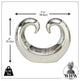 Eternity Double Curl Sculpture in Silver Titanium