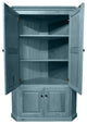 Oak Corner Kitchen Pantry, Aqua Oak