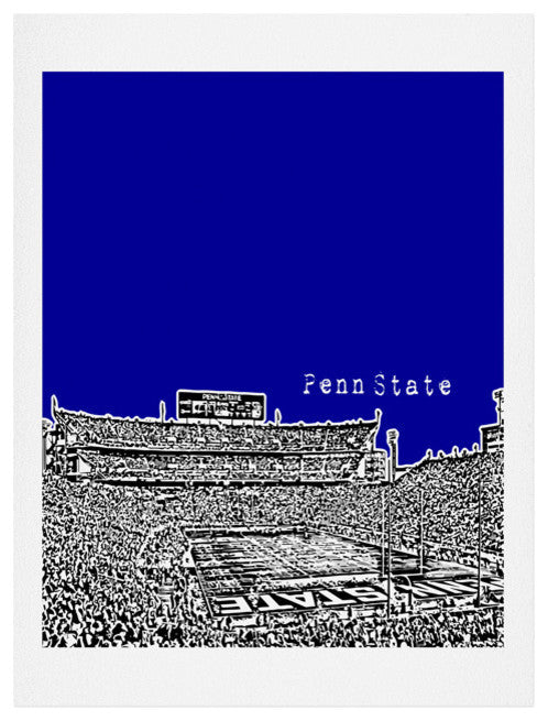 Deny Designs Bird Ave Penn State University Navy Art Print