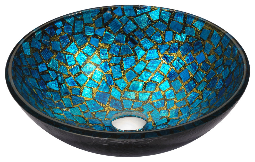 ANZZI Chipasi Series Tempered Glass Bathroom Vessel Sink