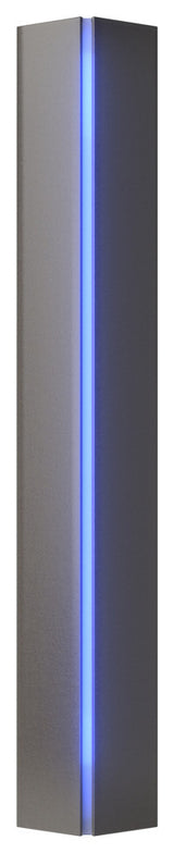 Gallery Small Sconce, Dark Smoke Finish, Blue Glass