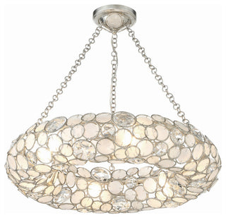 Palla 6-Light Chandelier, Antique Silver